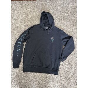 Sullen Art Hoodie Mens XLarge Black Snake Rose Tattoo Pullover Sweatshirt